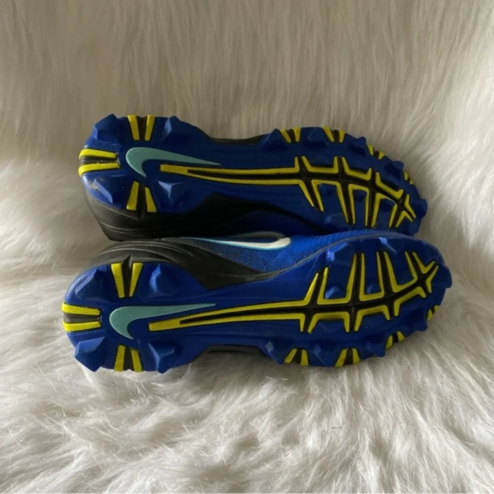Nike Cleats Shoes‎ Mens Size 9.5 Blue-Black Lace Up Athletic Sports